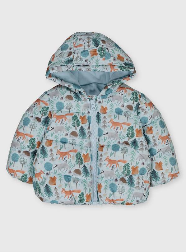 Blue Woodland Padded Coat - Up to 3 mths